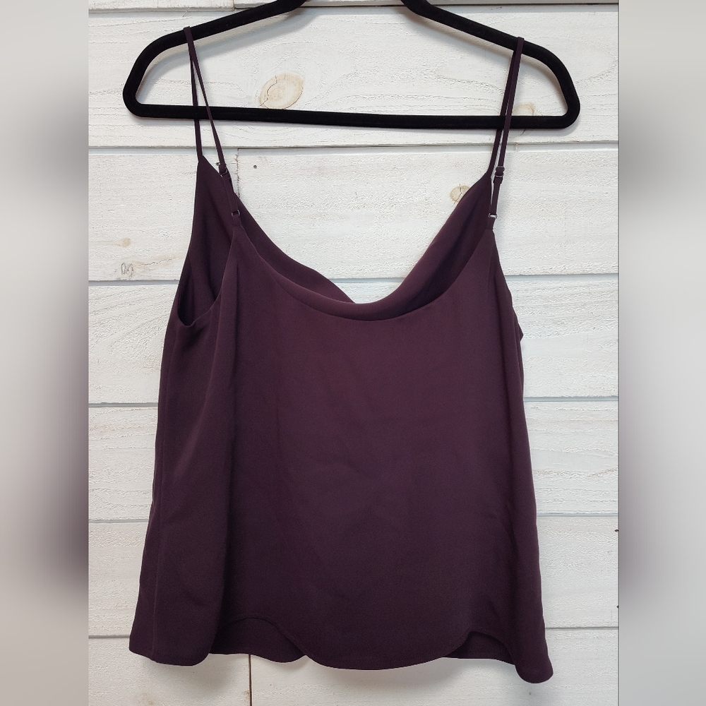Aritzia Babaton Cowlneck Camisole Tank Top Large - Deep Purple - Picture 3 of 6
